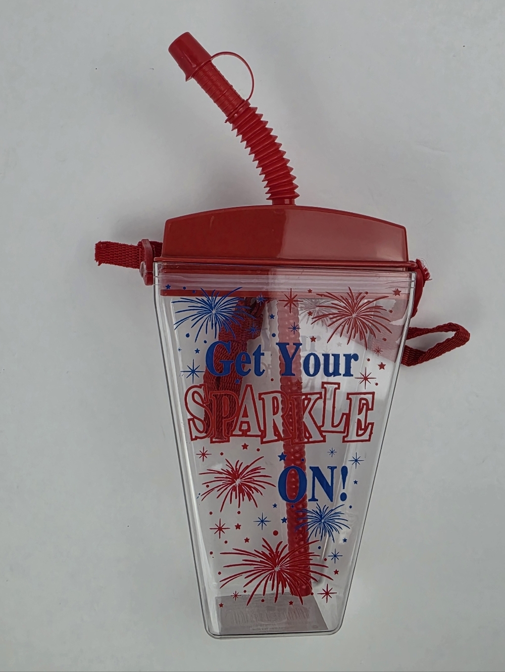 Patriotic July 4th Tumbler with Straw and Carry Strap - Picture 2 of 6